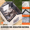 VEVOR Elevated Heated Cat House, Outdoor Kitty Shelter with Timer, 600D Oxford Cloth Foldable Cat Shelter with Heated Pad for Winter to Stay Warm and Cozy, Brown (Middle)