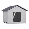 VEVOR Heated Cat House, Outdoor Kitty Shelter with Timer, 600D Oxford Cloth Foldable Cat Shelter with Heated Pad  for Winter to Stay Warm and Cozy, Gray (Middle)