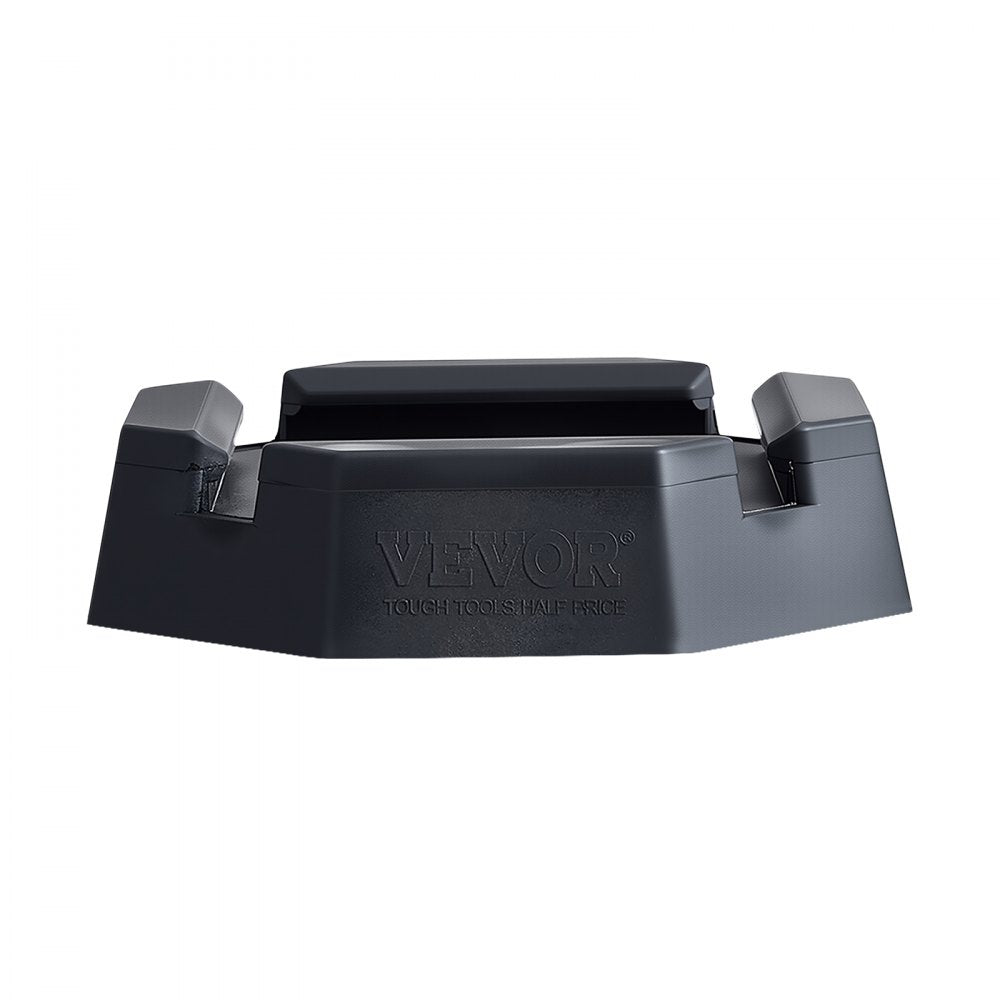VEVOR RV Leveling Pads, 4-Pack Rubber Trailer Jack Pads, Each with 5000 lbs Capacity, Jack Stabilizer Pad with Large Surface Area, Suitable for 5.5" Square Jack Feet, 5th Wheels Class A/C Motorhomes