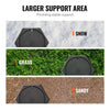 VEVOR RV Leveling Pads, 9 Inch Round Landing Feet, Permanent Attached Jack Stabilizers, Rubber Jack Pads, 5000 lbs Capacity per RV Jack Pad, 5th Wheels, Travel Trailers, Class A/C Motorhomes (4-Pack)