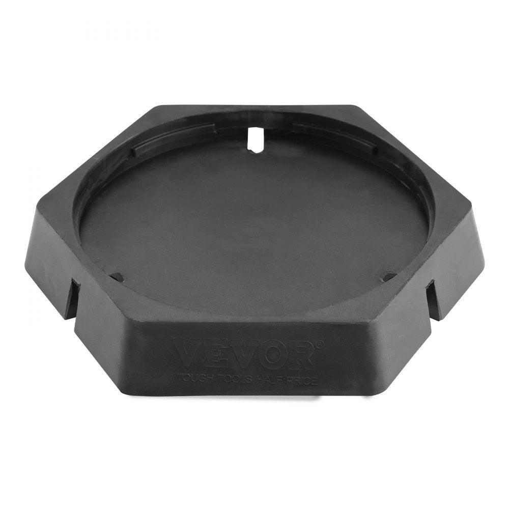 VEVOR RV Leveling Pads, 9 Inch Round Landing Feet, Permanent Attached Jack Stabilizers, Rubber Jack Pads, 5000 lbs Capacity per RV Jack Pad, 5th Wheels, Travel Trailers, Class A/C Motorhomes (4-Pack)