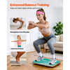 VEVOR Balance Board, 360° Rotating Wobble Board Trainer for Adults 3-Level Adjustable, Wooden Balance Training Equipment, Slip-Resistant Surface for Core Workout, Standing Desk Exercise, Home Gym