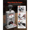VEVOR Manual Wire Stripping Machine, 0.06-1 in, Copper Stripper with Hand Crank or Drill Powered, 64Mn Quenched Blades, 45# Steel Rollers, Aluminum Alloy Frame Wire Peeler, for Scrap Copper Recycling