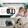 VEVOR Bed Tent, Pongee Fabric, 3 Doors Breathable Dream Tent with 0.37 in Fiber Poles on Bed Privacy, Full Size 70% Blackout Sleeping Bed Canopy, Fit for Kids Playhouse and Adults Sleeping Tent