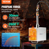 VEVOR Portable Propane Forge, 1 Burner, 2600℉ Tool and Knife Making Blacksmithing Farrier Forge, Large Capacity Square Shape, Stainless Steel Gas Forging Tools and Equipment, Use for Metal Forging