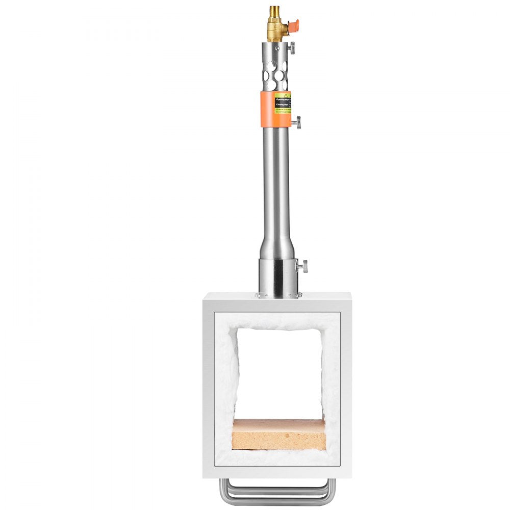 VEVOR Portable Propane Forge, 1 Burner, 2600℉ Tool and Knife Making Blacksmithing Farrier Forge, Large Capacity Square Shape, Stainless Steel Gas Forging Tools and Equipment, Use for Metal Forging