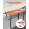 VEVOR Balcony Hanging Table, 15 x 39 in Folding Balcony Railing Table, Outdoor Balcony Bar Table for Railings, 5-Level Adjustable, Fit Railing from 1" to 5.3", Serving Table for Patio & Deck