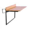 VEVOR Balcony Hanging Table, 15 x 39 in Folding Balcony Railing Table, Outdoor Balcony Bar Table for Railings, 5-Level Adjustable, Fit Railing from 1" to 5.3", Serving Table for Patio & Deck