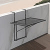 VEVOR Balcony Hanging Table, 19 x 24 in Metal Folding Balcony Railing Table, Outdoor Balcony Bar Table for Railings, 5-Level Adjustable, Fit Railing from 1" to 4.7", Serving Table for Patio & Deck