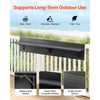 VEVOR Balcony Hanging Table, 12 x 48 in Folding Balcony Railing Table, Outdoor Balcony Bar Table for Railings, 50 lbs Loading, Fit Railing from 1" to 4.3", Serving Table for Patio & Deck