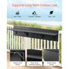VEVOR Balcony Hanging Table, 12 x 59 in Folding Balcony Railing Table, Outdoor Balcony Bar Table for Railings, 50 lbs Loading, Fit Railing from 1" to 5.9", Serving Table for Patio & Deck