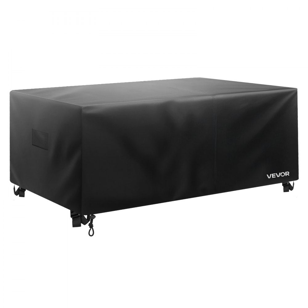 VEVOR Patio Furniture Cover, 420D Heavy Duty Waterproof Outdoor Dining Table and Chairs Cover, Large Rectangular Patio Table Covers with Air Vent for All Weather, 74L x 47W x 28H inch, Black