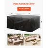 VEVOR Patio Furniture Cover, 420D Heavy Duty Waterproof Outdoor Dining Table and Chairs Cover, Large Squre Patio Table Covers with Air Vent for All Weather, 74L x 74W x 28H inch, Black