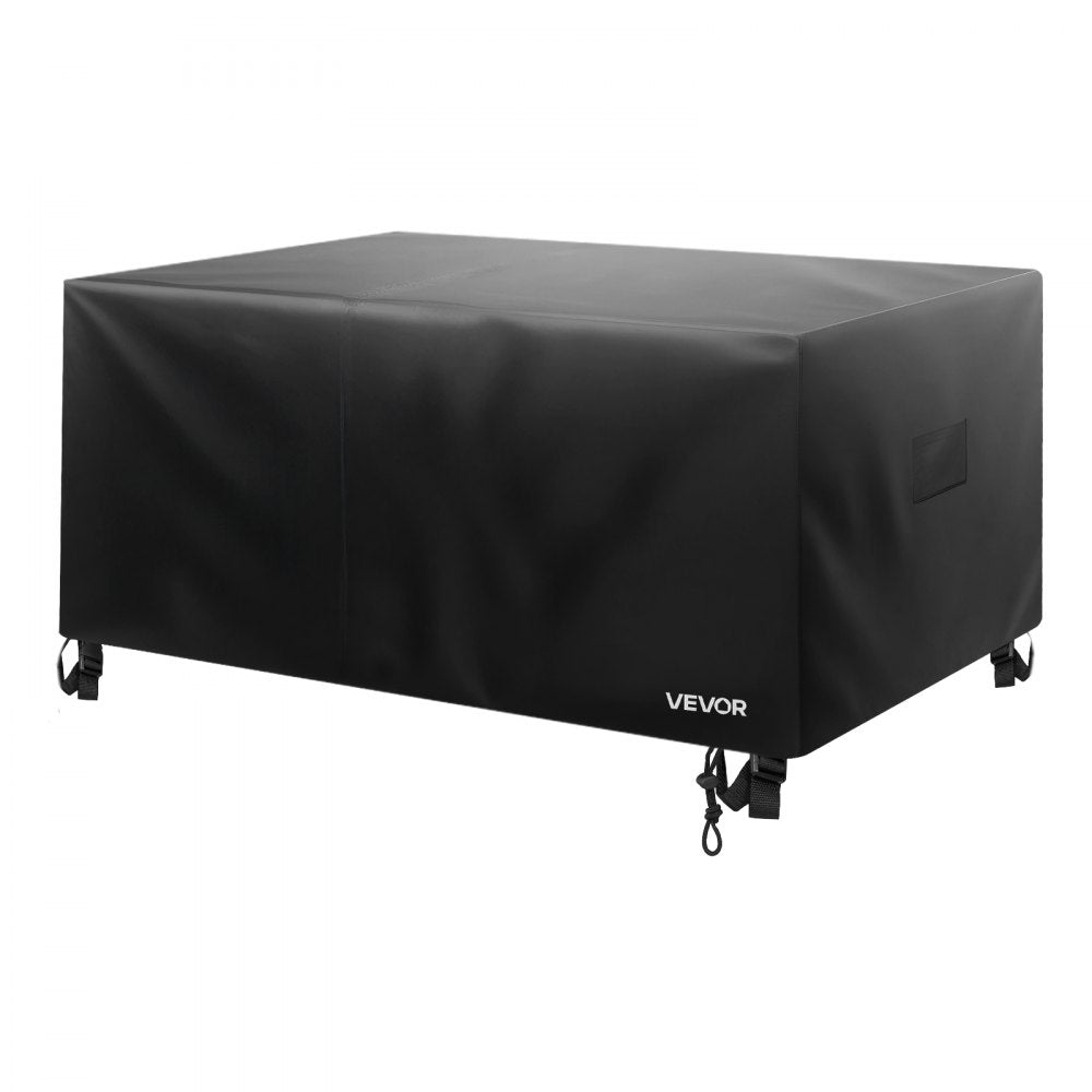 VEVOR Patio Furniture Cover, 420D Heavy Duty Waterproof Outdoor Dining Table and Chairs Cover, Large Squre Patio Table Covers with Air Vent for All Weather, 74L x 74W x 28H inch, Black
