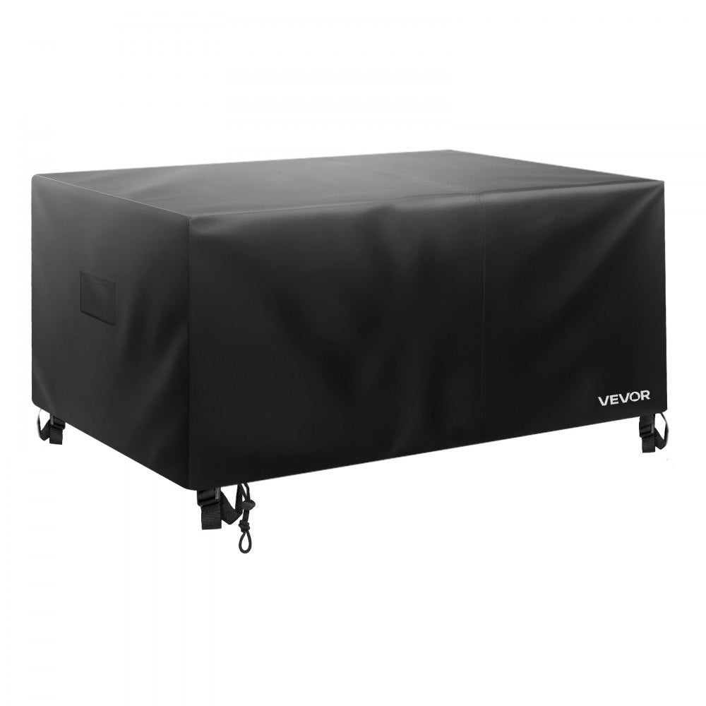 VEVOR Patio Furniture Cover, 420D Heavy Duty Waterproof Outdoor Dining Table and Chairs Cover, Large Squre Patio Table Covers with Air Vent for All Weather, 94L x 94W x 28H inch, Black