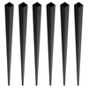 VEVOR Staircase Metal Balusters, 44'' x 0.5'' Square Aluminum Alloy Decorative Banister Spindles, 11 Pack Deck Baluster with Screws, Classic Hollow Straight Deck Railing Satin Black Powder Coated