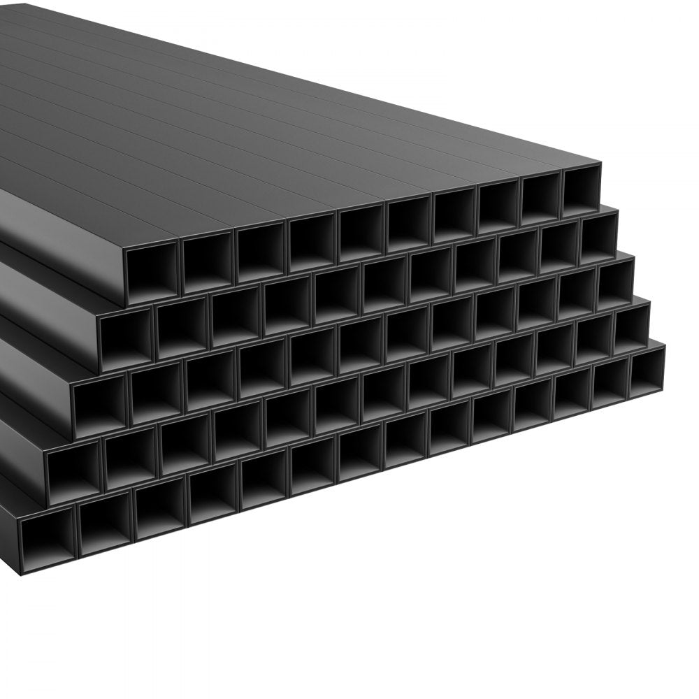 VEVOR 125 Pack Deck Balusters, 3/4 in Square x 26 in Long Aluminum Railing Spindles, Hollow Metal Decking Stair Balusters with Connectors, Screws, for Deck, Porch & Staircase Railing Fence, Black