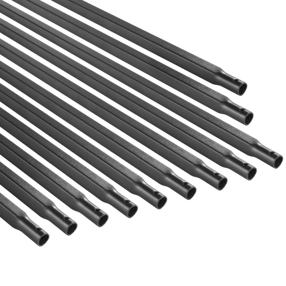 VEVOR Staircase Balusters 11 Pack, 44 Inch Durable Carbon Steel Stair Balusters, 0.5 Inch Indoor Square Metal Spindle Railing, Corrosion-Proof Hollow Deck Railing with Pre-Drilled Holes, Matte Black
