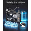 VEVOR Triple Lens Endoscope with Light, 5" HD IPS Screen Industrial Borescope, 1280 x 720 Lens, 8 + 2 LEDs, 8X Zoom, IP67 Waterproof Inspection Snake Camera for Auto, Plumbing (16.4FT Rigid Cable)