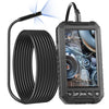 VEVOR Endoscope Camera with Light, Triple Lens Industrial Borescope, 5" Screen 1080P Inspection Camera, 8 + 2 Lights, IP67 Waterproof Snake Camera for Automotive, Plumbing (16.4FT Cable, 32GB Card)