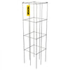 VEVOR Tomato Cages, 11.8\" x 11.8\" x 46.1\", 5 Packs Square Plant Support Cages, Silver PVC-Coated Steel Tomato Towers for Climbing Vegetables, Plants, Flowers, Fruits