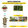 VEVOR Tomato Cages, 11.8\" x 11.8\" x 46.1\", 10 Packs Square Plant Support Cages, Green PVC-Coated Steel Tomato Towers for Climbing Vegetables, Plants, Flowers, Fruits