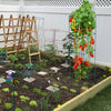 VEVOR Tomato Cages, 11.8\" x 11.8\" x 46.1\", 10 Packs Square Plant Support Cages, Green PVC-Coated Steel Tomato Towers for Climbing Vegetables, Plants, Flowers, Fruits