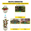 VEVOR Tomato Cages, 11.8\" x 11.8\" x 46.1\", 10 Packs Square Plant Support Cages, Silver PVC-Coated Steel Tomato Towers for Climbing Vegetables, Plants, Flowers, Fruits