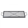 VEVOR X-Marks Fire Pit Grill Grate, Rectangle Cooking Grate, Heavy Duty Steel Campfire BBQ Grill Grid with Handle & Support X Wire, Portable Camping Cookware for Outside Party Gathering, 32 Inch Black