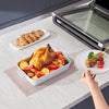 VEVOR Ceramic Baking Dish, Large 9" x 13" Pan, Rectangular Bakeware with Double Handles, Oven Secure, Lasagna Pan, Casserole Dish Deep for Baking and Serving, Thanksgiving & Christmas Present, White