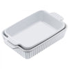 VEVOR Ceramic Baking Dish, 7" x 11", Bakeware Set of 2, Rectangular Casserole Dish Set, Baking Pans with Handles, Oven Secure, Lasagna Pans Deep for Cooking, Thanksgiving & Christmas Present, White
