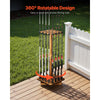 VEVOR Fishing Rod Holders for 16 Fishing Poles, 360° Rotating Wood Fishing Rods Rack for Garage Organization and Storage, Floor Stand Space-Saving Equipment, for Reels Gear Accessories, Gifts for Men