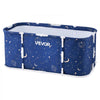 VEVOR Portable Foldable Bathtub 47.2"x23.6"x19.7" Soaking for Adults Blue, for Bathroom Shower Stall, 3-Layer Insulation, Space Saving, Family Hot SPA Ice Bath Tub with 2 Drain Ports, Indoor Outdoor