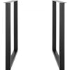 VEVOR 28 Inch Adjustable Furniture Legs, Square Reinforced Steel Office Table legs Set of 2 for DIY, Max Load 1000 lbs Heavy Duty Desk Legs, Quick Instalation & Rich Accessories Legs Black