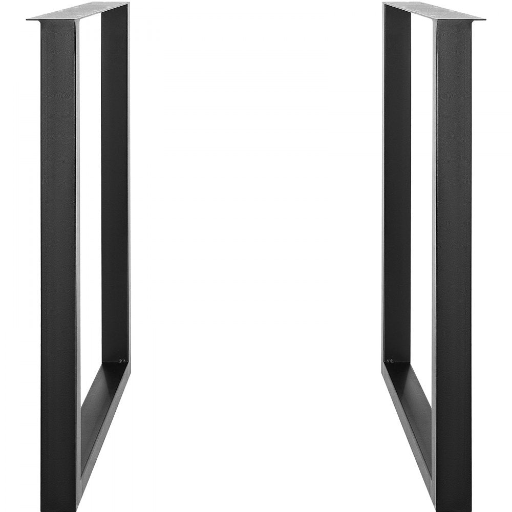 VEVOR 28 Inch Adjustable Furniture Legs, Square Reinforced Steel Office Table legs Set of 2 for DIY, Max Load 1000 lbs Heavy Duty Desk Legs, Quick Instalation & Rich Accessories Legs Black