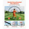 VEVOR Baseball Batting Cage, 19.9 x 12.0 x 8.2 FT Freestanding Portable Batting Cage, Hitting Cages with 30-Ply Knotted HDPE & Pitching Machine Opening, Battings Cages Netting for Indoor Outdoor