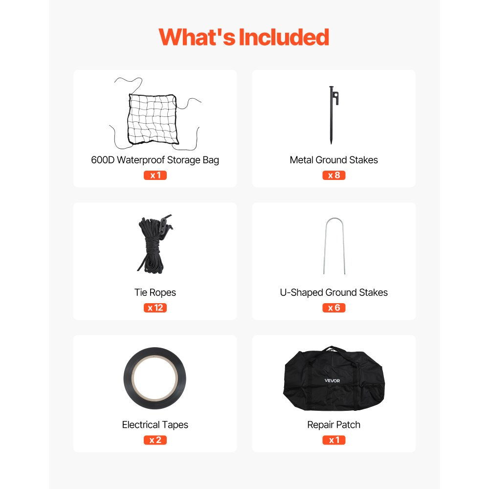 VEVOR Baseball Batting Cage, 19.9 x 12.0 x 8.2 FT Freestanding Portable Batting Cage, Hitting Cages with 30-Ply Knotted HDPE & Pitching Machine Opening, Battings Cages Netting for Indoor Outdoor