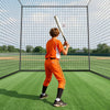VEVOR Baseball Batting Cage, 35.0 x 10.5 x 10.2 FT Freestanding Portable Batting Cage, Hitting Cages with 45-Ply Knotted HDPE & Long Positioning Ropes, Battings Cages Netting for Indoor Outdoor