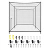 VEVOR Baseball Batting Cage, 35.0 x 10.5 x 10.2 FT Freestanding Portable Batting Cage, Hitting Cages with 45-Ply Knotted HDPE & Long Positioning Ropes, Battings Cages Netting for Indoor Outdoor