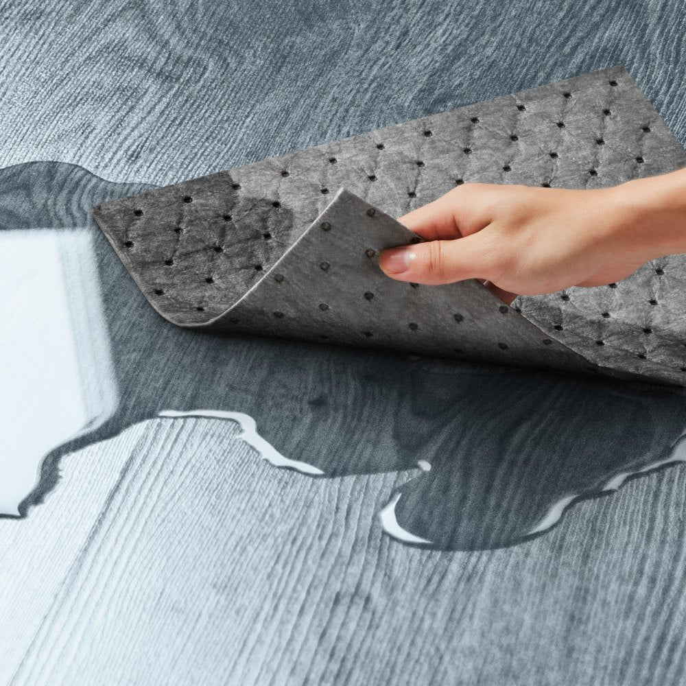 VEVOR Spill Absorbent Pads, Universal Absorbing Mat Absorbs up 12 Gal, 13" L x10" W Polypropylene Absorbent Pad for Oil, Water and Other Liquids, Pack of 100