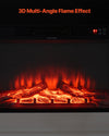 VEVOR electric fireplace - 3D multi-angle flame effect close-up
