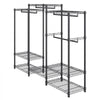 VEVOR Heavy Duty Clothes Rack, Rolling Clothing Garment Rack with 4 Hang Rods & 8 Storage Tiers, Adjustable Custom Closet Rack, Freestanding Wardrobe for Hanging Clothes, 800 lbs Load Capacity