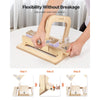 VEVOR Soap Cutter, 0-2 inch Adjustable Thickness, Wood Soap Slicer with Stainless Steel Adjustable Wire Tension, with Extra Wires, Multi Handmade Cutter for Candles, DIY Making Cutting Tool