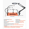 VEVOR Magnetic Helping Hands Soldering Station, 2-In-1 Third Hand Soldering Tool - 3X LED Magnifying Lamp & 5 Flexible Arms, 6 PCB Holders, Heavy-Duty Base Station for Electronic Repair Craft Hobby