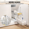 VEVOR 8.5"Wx21"Dx15"H Pull Out Cabinet Organizer, Heavy Duty Slide Out Pantry Shelves, Steel Roll Out Drawers, Sliding Drawer Storage for Home Under Sink, 10"Wx22"Dx18"H Install Size for Cabinet