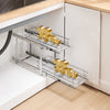 VEVOR 8.5"Wx21"Dx15"H Pull Out Cabinet Organizer, Heavy Duty Slide Out Pantry Shelves, Steel Roll Out Drawers, Sliding Drawer Storage for Home Under Sink, 10"Wx22"Dx18"H Install Size for Cabinet