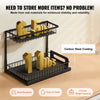 VEVOR 2 Tier Pull Out Cabinet Organizer(10.7"W x 14.2"D ), Under Sink Organizer and Storage, Slide Out Drawer Cabinet Organizer, Wire Basket Sliding Shelf, 12.5"Wx15.5"Dx13"H Install Size for Cabinet