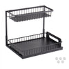 VEVOR 2 Tier Pull Out Cabinet Organizer(10.7"W x 14.2"D ), Under Sink Organizer and Storage, Slide Out Drawer Cabinet Organizer, Wire Basket Sliding Shelf, 12.5"Wx15.5"Dx13"H Install Size for Cabinet