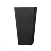 VEVOR Set of 2 Tall Outdoor Planters 22inch, Large Planters For Outdoor Indoor Plants, Black Tapered Square Front Porch Planters Flower Tree Plant Pots with Modern Design and Built-in Drainage