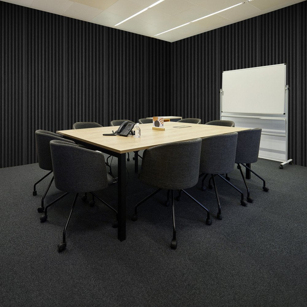 VEVOR Acoustic Foam Panels, 80 Pack 12 x 12 x 1 inches, High Density Soundproof Wall Panels,Fire-Resistant Acoustic Panels,Sound Dampening Absorbing Panels for Studio Wall and Ceiling,Black